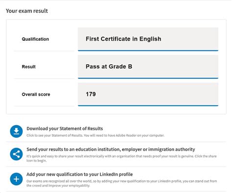 Cambridge English Results Service for Candidates.